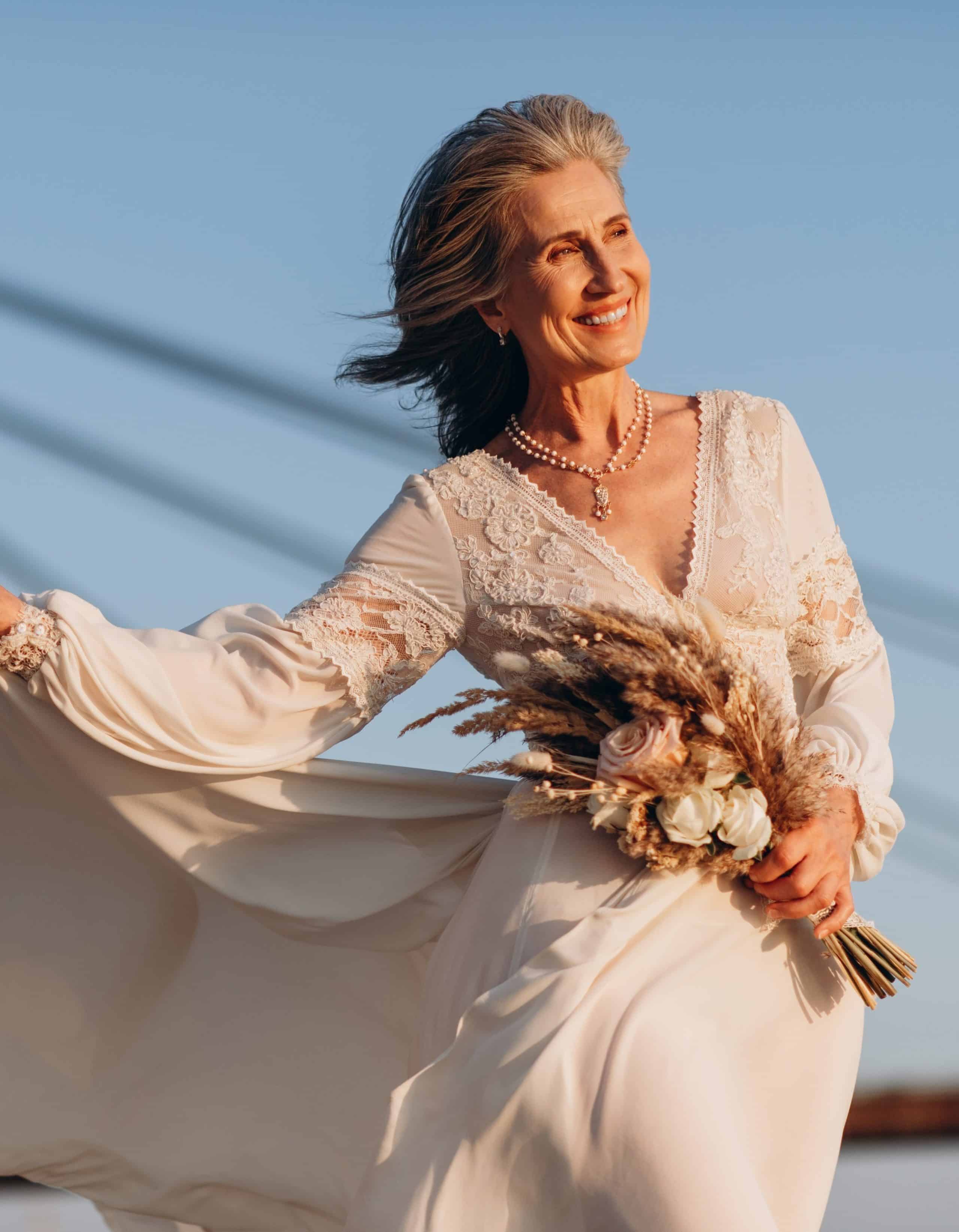 Frau mit Kleid